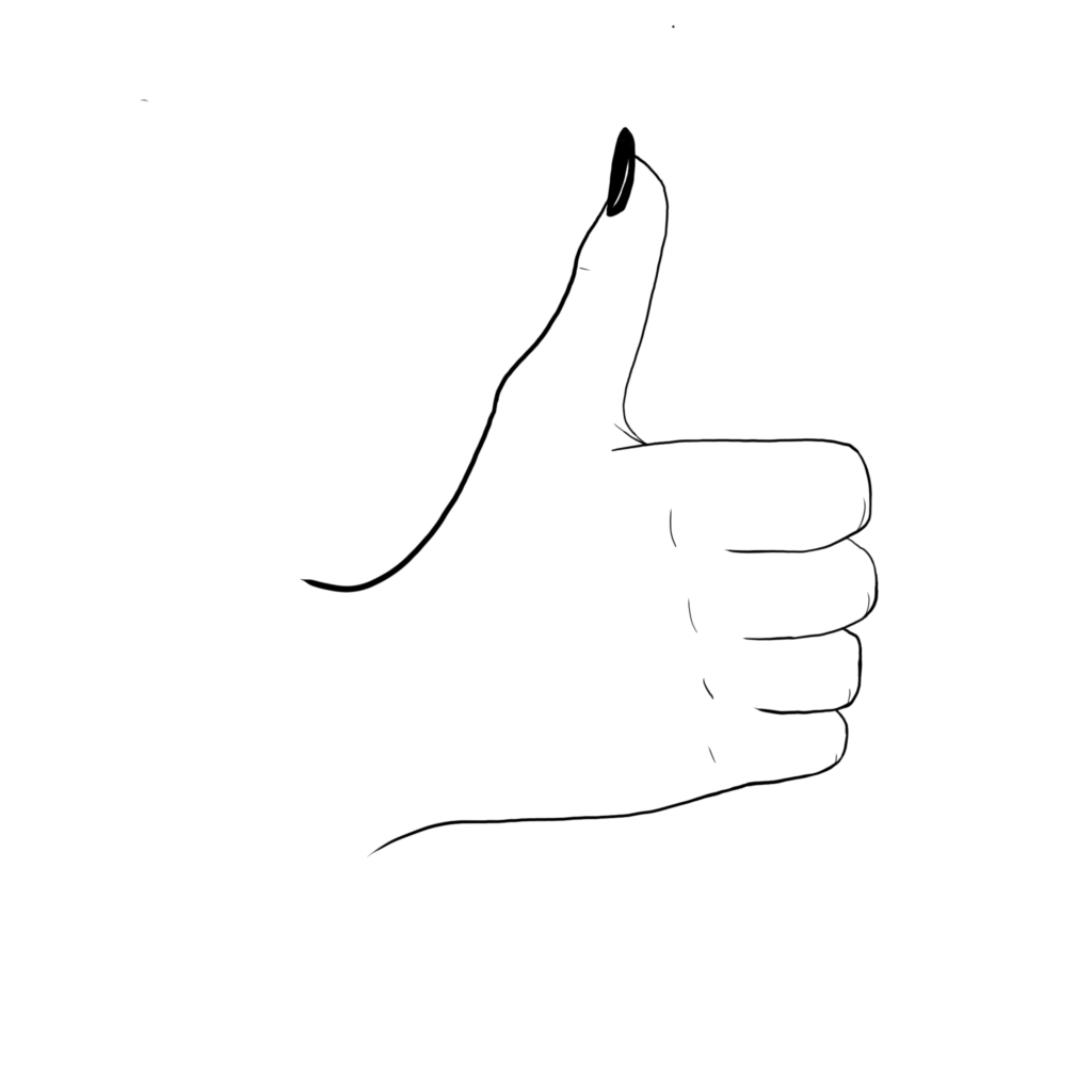 Illustration tumme upp