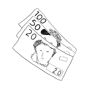 Illustration på sedlar